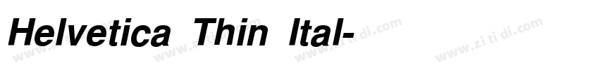 Helvetica Thin Ital字体转换